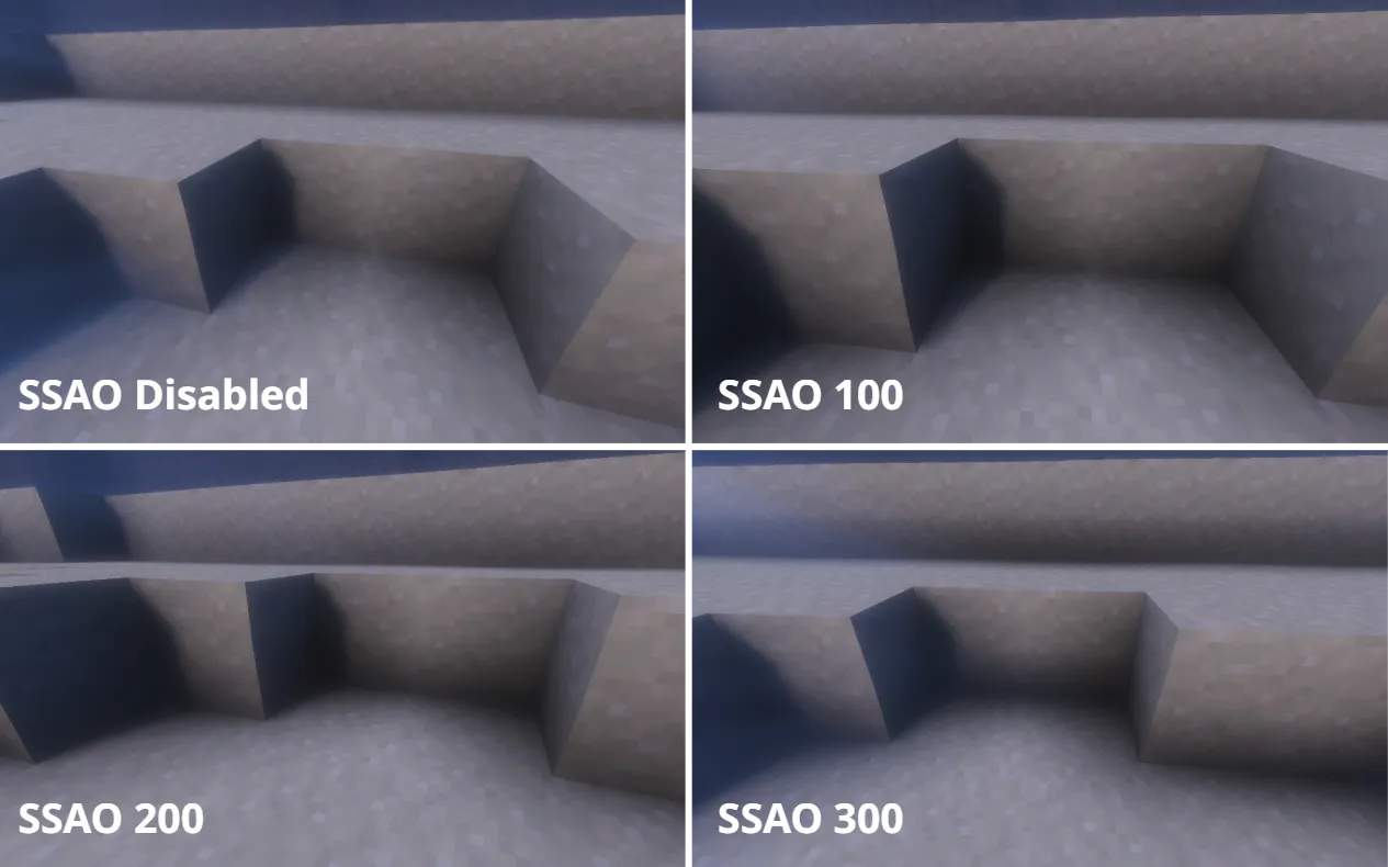 SSAO adding depth and contact shadows to terrain geometry