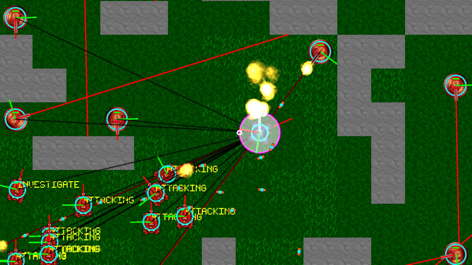 Debug Mode: AI State and Collision