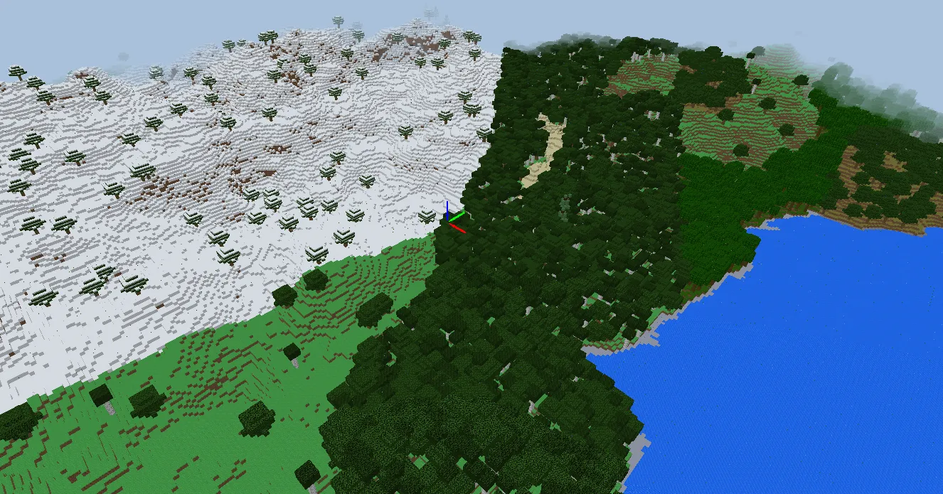 Biome noise, forest, plains, and snow